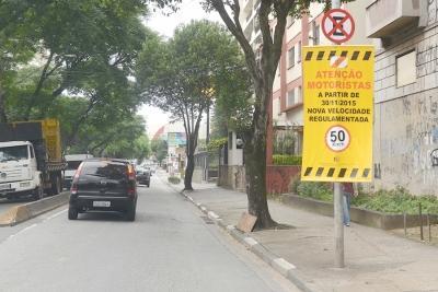 Avenida Senador Vergueiro tem velocidade reduzida para 50 km/h