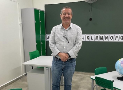 Vereador Marcel Munhoz celebra a revitalização da EMEI José Ferrari