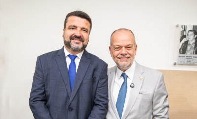 O titular da Sedeti Pio Mielo com o prefeito Tite Campanella