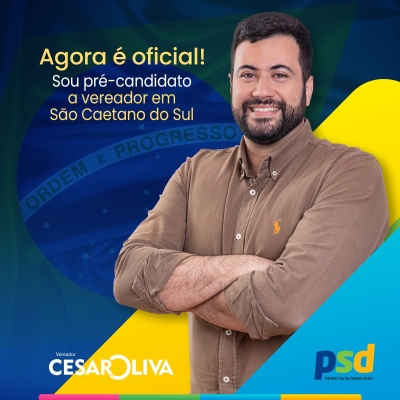 César Oliva é homologado como candidato a vereador de São Caetano