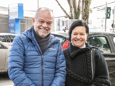 Prefeito Tite Campanella e a secret&aacute;ria de Sa&uacute;de Adriana Berringer