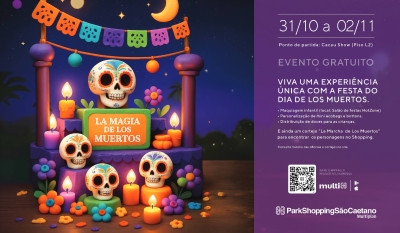 ParkShopping S&atilde;o Caetano celebra o Halloween com inspira&ccedil;&atilde;o na tradicional &ldquo;Fiesta de Los Muertos&rdquo; mexicana