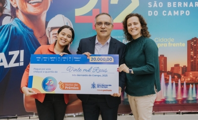 Nota de Pr&ecirc;mios chega &agrave; marca de R$ 500 mil pagos em 2025 e incentiva cidadania fiscal em S&atilde;o Bernardo