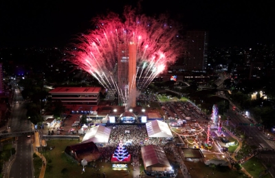 P&uacute;blico de 12 mil pessoas acompanham o primeiro Show da Virada no Pa&ccedil;o de S&atilde;o Bernardo
