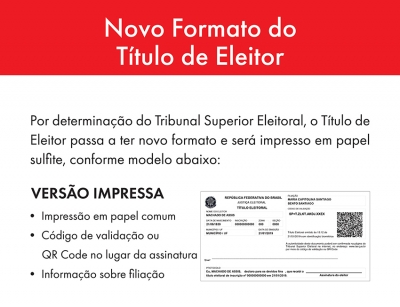 Título de Eleitor tem novo formato a partir deste mês