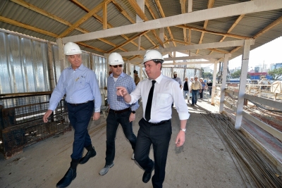 Prefeito Orlando Morando vistoria obras do Hospital de Urgência de São Bernardo