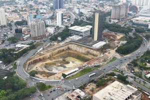 Constru&ccedil;&atilde;o do piscin&atilde;o do Pa&ccedil;o de S&atilde;o Bernardo segue acelerada