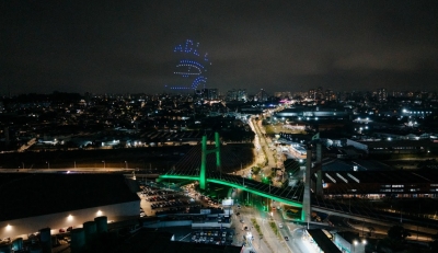 Com show de drones e presen&ccedil;a do governador, Prefeitura de S&atilde;o Bernardo inaugura 1&ordf; Ponte Estaiada