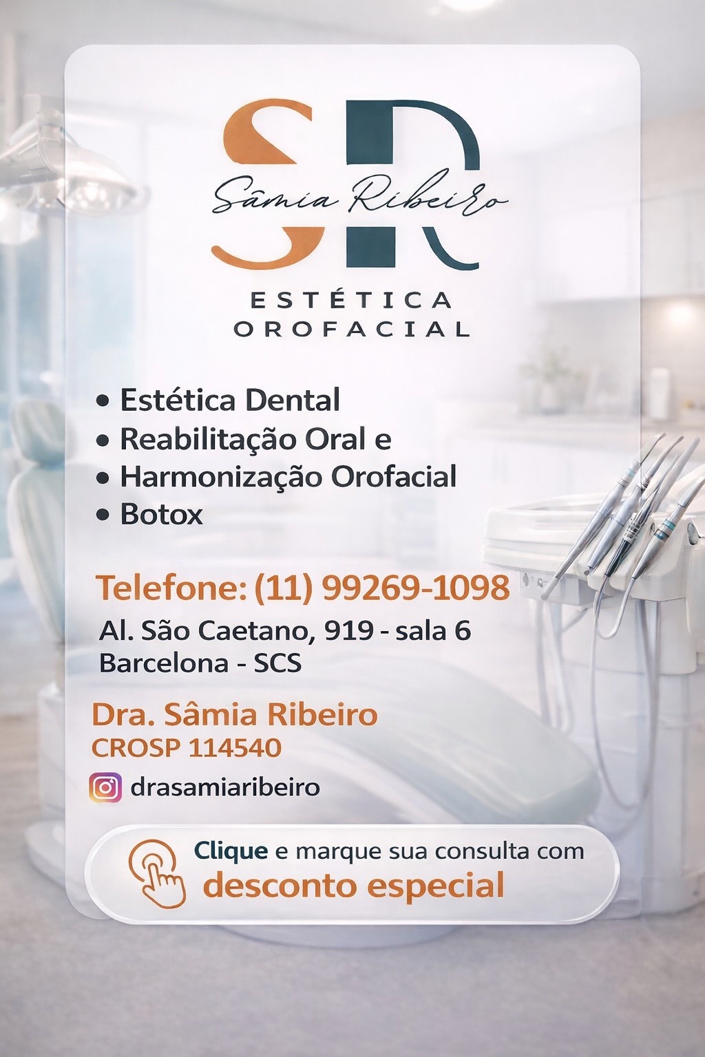 Anúncio Odontologia Samia Ribeiro
